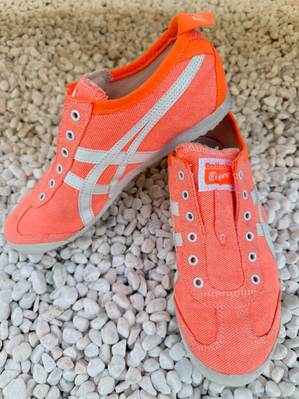 🐯RARE🐯Onitsuka Tiger MEXICO 66 Slip-on ORANGE/WHITE women size 7.5